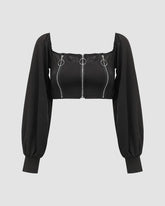 Neville Grunge Cropped Square Top